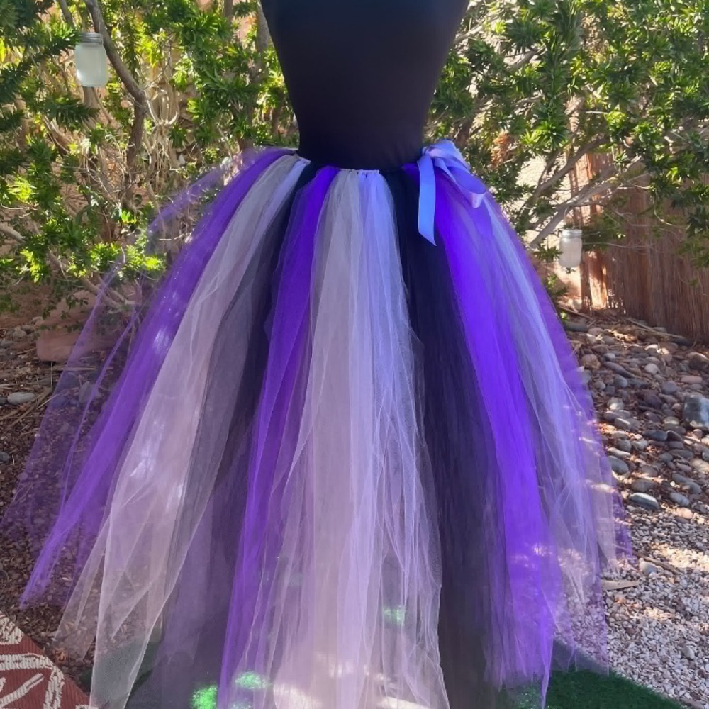 Ursula long tutu purple and black Halloween costume